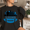 Vintage Detroit Football Sweatshirt Lions Football Crewneck Retro Style Lions Shirt Gift for Lions Football Fan Detroit Lions Gift Michigan