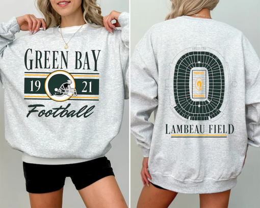 Vintage Style Green Bay Football Sweatshirt, Green Bay Packers Crewneck Hoodie, Retro Green Bay Unisex Sweater, Vintage Football Sweatshirt