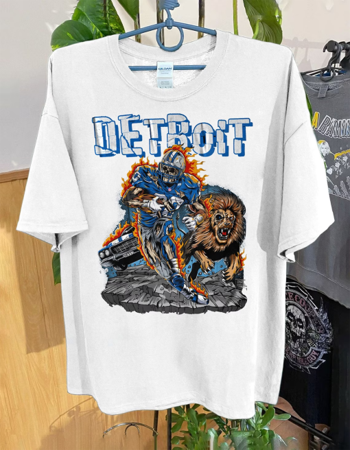 Vintage Detroit Football Lions T-Shirt, Vintage Lion Shirt, Vintage Bootleg, Gift for him, Gift for her, Unisex, Classic 90s Tee