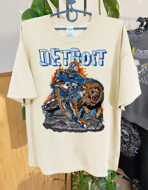 Vintage Detroit Football Lions T-Shirt, Vintage Lion Shirt, Vintage Bootleg, Gift for him, Gift for her, Unisex, Classic 90s Tee