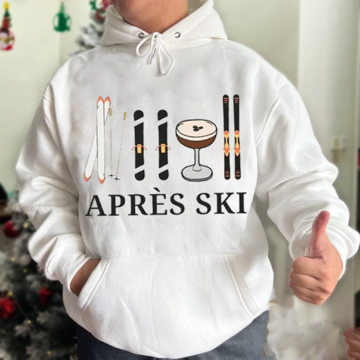 Après Ski Espresso Print Sweatshirt, Ski Sweatshirt, Après Ski Sweatshirt, Ski Hoodie, Gift for Skier, Après Ski Cozy Hoodie