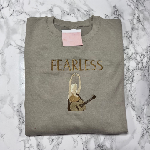 Fearless TV Embroidered Sweatshirt. Music fan cozy album crewneck.