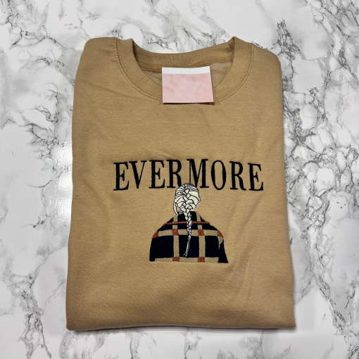 Evermore Embroidered Crewneck Sweatshirt, Evermore Album Inspired Sweatshirt, Vintage Clothing, Aesthetic Crewneck