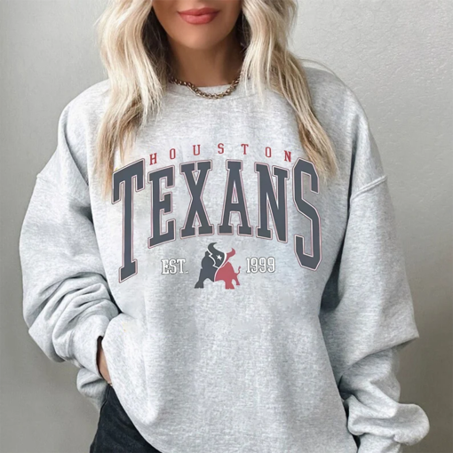 Vintage Houston Texans Football, 90s Bootleg, T-Shirt Retro Style Sweatshirt Crewneck, Vintage style Houston Texans fan gift, Houston Texans