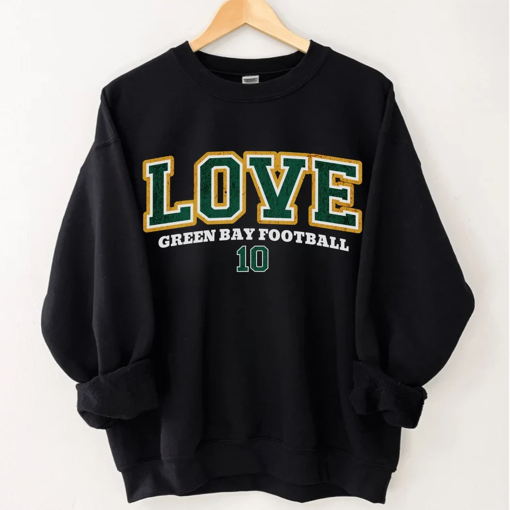 Jordan Love Sweatshirt, Jordon Love Shirt, Green Bay Football Sweatshirt, Vintage Style Green Bay Sweatshirt, Green Bay Football Sweater