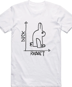 Mens Funny T-Shirt Rabbit Duck Design Regular…