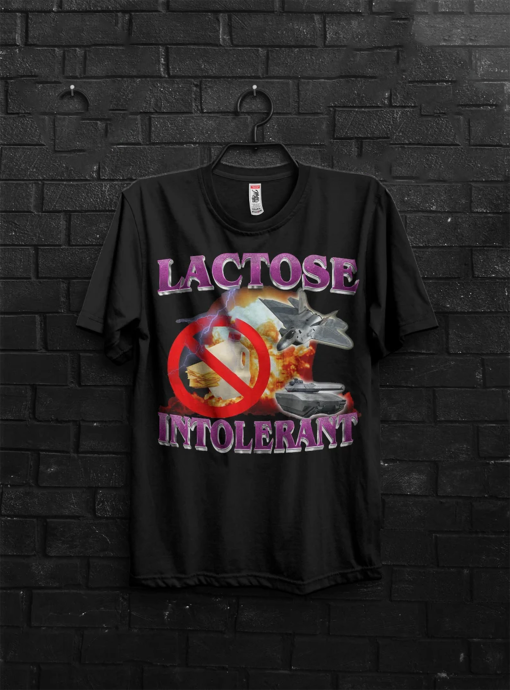 Lactose Intolerant Funny Meme Gift T shirt For Friends,Cringy Shirts Gen Z Humor Lactose Tolerant Milk LMAO Shirt For Teenager,Quotes Laugh