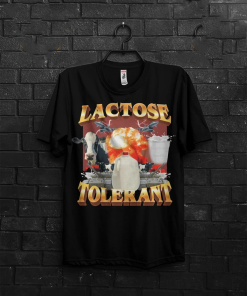 Lactose Intolerant Funny Meme Gift T shirt…