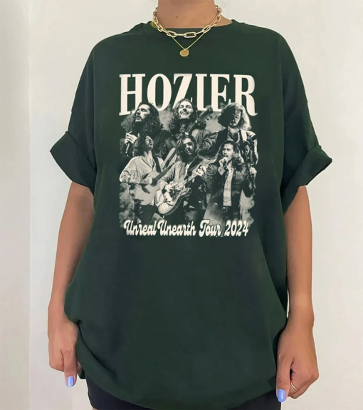 Hozie 90s Rap Music Shirt, Comfort Color Hozier Tour 2024, Bootleg Hozier Y2K Graphic Tee, Unreal Unearth Tour 2024 Shirt, Gift for Fans