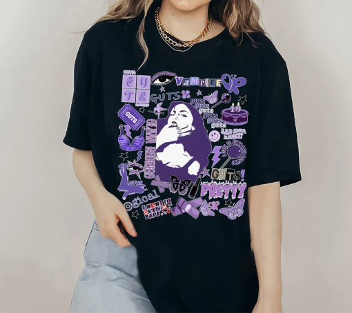 Olivia Rodrigo Guts T-shirt Sweatshirt, Guts Tour 2024 Shirt, Olivia GUTS Album Shirt Vampire, Comfor Color/Bella Canvas/Gildan