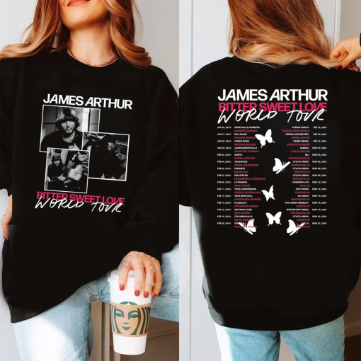 James Arthur Tour 2024 Shirt, Arthur Bitter Sweet Love 2024 World Tour Shirt