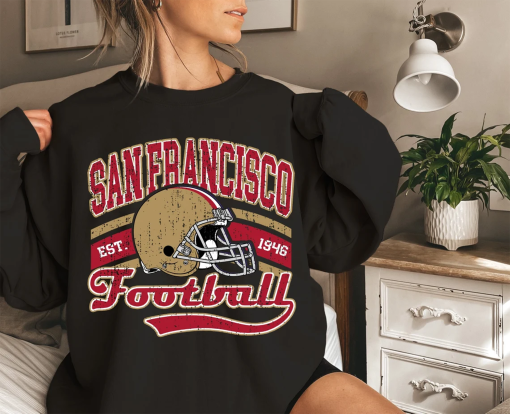 Vintage San Francisco Football Crewneck Sweatshirt, 49ers Shirt, Niners T-Shirt, The Niners, San Francisco Sweatshirt, 49er , Niners Gifts