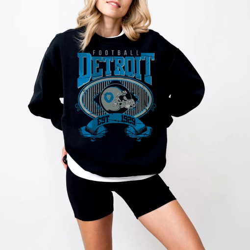 Vintage Detroit Football Sweatshirt/ Detroit Football Crewneck/ Detroit Lions Football Shirt/ Detroit Football Hoodie Fan/ Lions Football