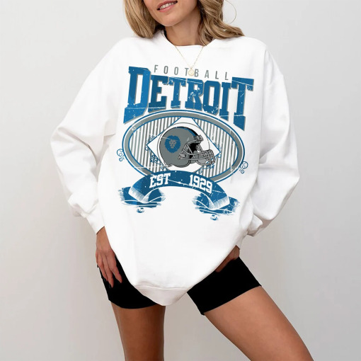 Vintage Detroit Football Sweatshirt/ Detroit Football Crewneck/ Detroit Lions Football Shirt/ Detroit Football Hoodie Fan/ Lions Football