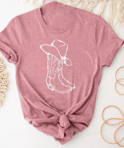 Cowboy Boots T-Shirt, Knockin Boots T-Shirt, Country…