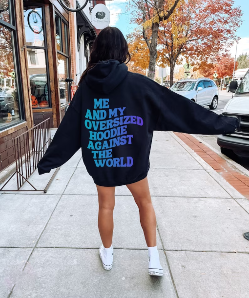 Oversized Hoodie Oversized Sweatshirt Words On Back Hoodie Aesthetic Hoodie Vsco Sweatshirt Gift For Her