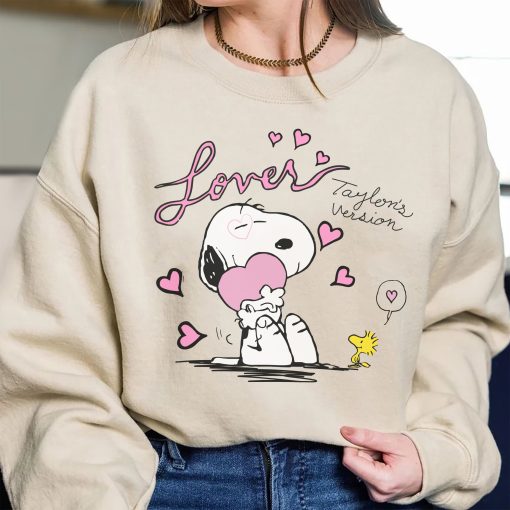 The  Sn0py Lover Eras Tour Sweatshirt, Swiftie Fan Shirt, Lover Midnights Folklore Shirt, Cute Cartoon Dog Eras Tour Albums Sweatshirt