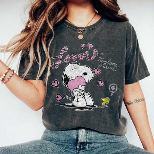 The  Sn0py Lover Eras Tour Sweatshirt, Swiftie Fan Shirt, Lover Midnights Folklore Shirt, Cute Cartoon Dog Eras Tour Albums Sweatshirt