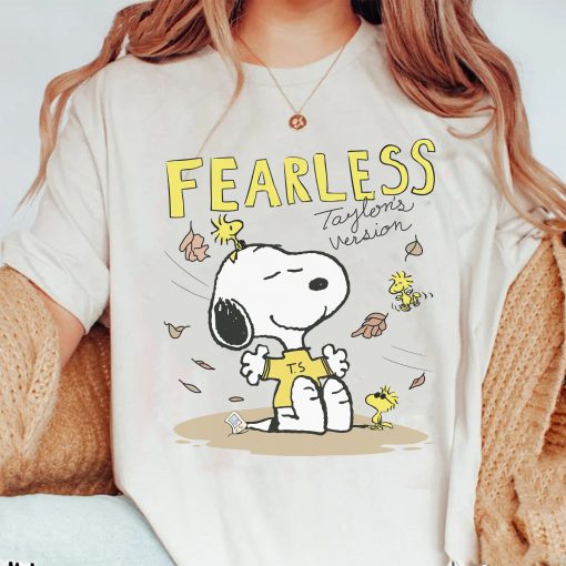 The Fearless  Sn0py  Eras Tour Sweatshirt, Swiftie Fan Shirt, Lover Midnights Folklore Shirt, Cute Cartoon Dog Eras Tour Albums Sweatshirt