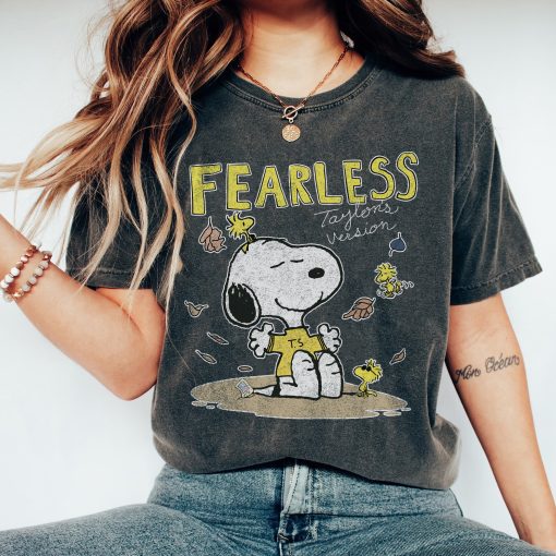 The Fearless  Sn0py  Eras Tour Sweatshirt, Swiftie Fan Shirt, Lover Midnights Folklore Shirt, Cute Cartoon Dog Eras Tour Albums Sweatshirt