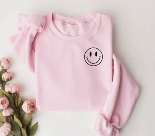 Happy Face Sweatshirt, Smile Crewneck, Happy Sweatshirt, Smile Sweatshirt, Smile Shirt, Custom Sweatshirt, Fun Sweatshirt, Smile