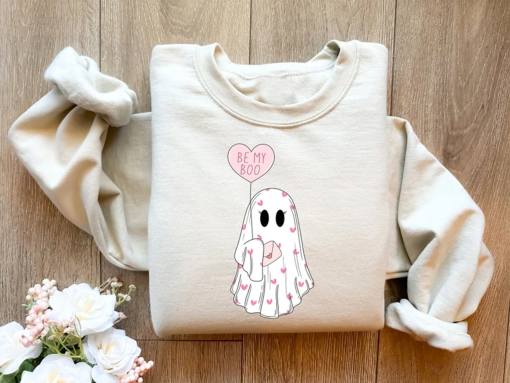 Be My Boo Valentines Day Sweatshirt, Valentines Day Shirt, Valentines Gift Shirt ,Cute Valentine Shirt, Valentine Ghost Sweatshirt