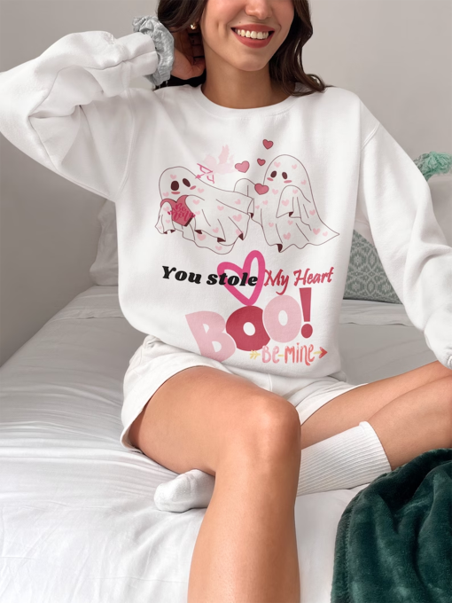 You stole my heart BOO,be mine,valentine sweatshirt,valentinegift