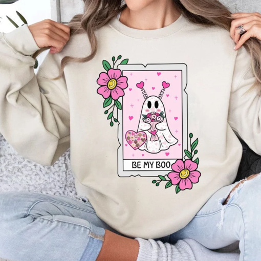 Be My Boo shirt, Valentines Ghost shirt, Will you be My Boo, Pastel Valentines Day, Valentines Day Sublimation, Girl Ghost shirt, Valentines shirt