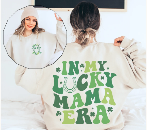 St Patrick’s Day Sweatshirt, In My Lucky Mama Era, Lucky Mom Sweatshirt, Mama Shamrock Sweater, St Patty’s Day Shirt, Lucky Sweater