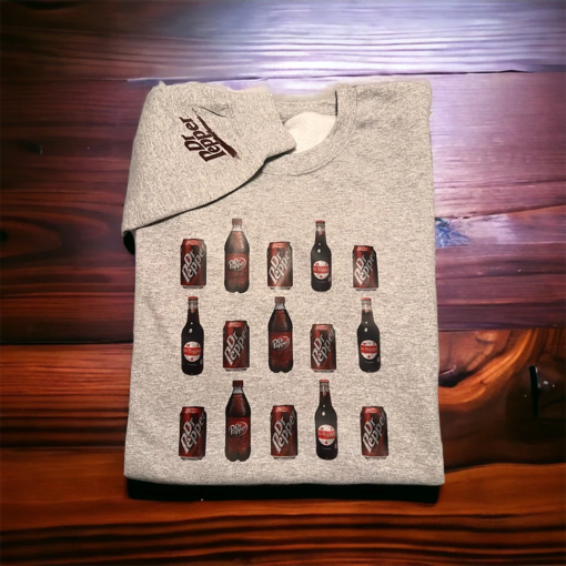 Dr. Pepper Bottles and Cans Sweatshirt