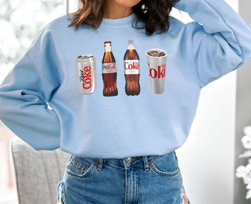 Diet Coke Crewneck Sweatshirt, Trendy Funny Sweatshirt, Christmas Diet Coke Sampler, Diet Coke Bottles, Gift for Diet Coke Lover