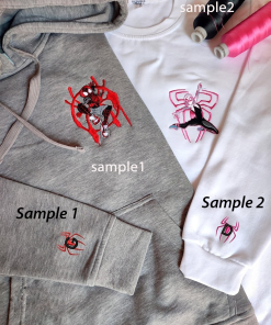 Custom Embroidered Roman Numeral Couple Sweatshirts, Spiderman…