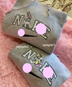 Embroidered Bunny Crewneck Sweater