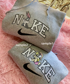 Embroidered Bunny Crewneck Sweater