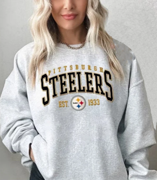 Vintage Pittsburgh Football Vintage Sweatshirt, Gift For Fan Pittsburgh Football, Steelers Crewneck Retro Shirt