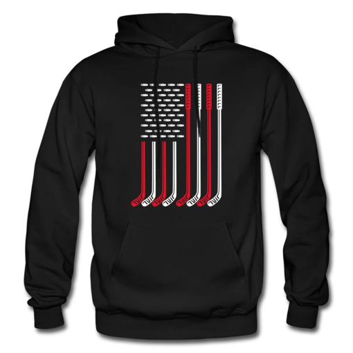 Ice Hockey Hoodie. USA Flag. Hockey Flag Hoodie. Hockey Gift. USA Hockey. Sports Sweatshirt. Gift for Hockey Fan. Athlete Gift