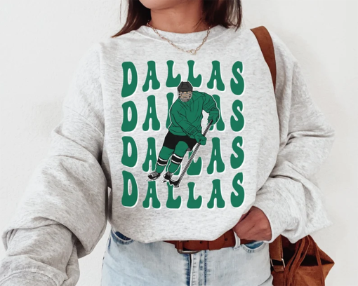 Dallas Star Sweatshirt, Retro Dallas Star Sweatshirt \ T-Shirt, Stars Sweater, Stars T-Shirt, Hockey Fan Shirt, Vintage Dallas Ice Hockey