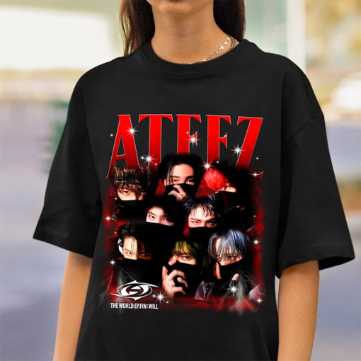 Ateez The World Ep.Fin Will Sweatshirt, Ateez Will Shirt, Ateez World Tour Shirt, Retro ATEEZ Tour 2023 Kpop Ateez Hongjoong, Mingi, Yeosang