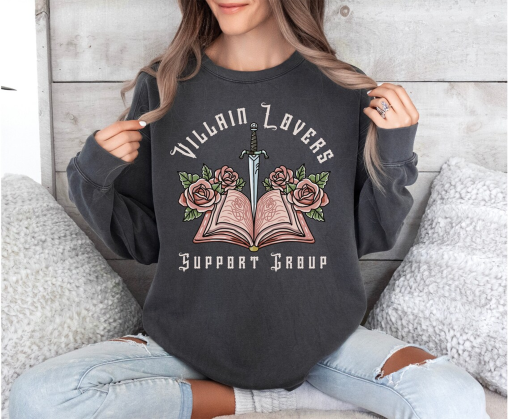 Romantasy Villain Lover Sweatshirt, Dark Romance Reader Gift, Spicy Book Crewneck Comfort Colors Shirt, Smut Book Merch Reading Gift Booktok