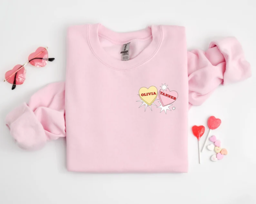 “Conversation Hearts Valentine Sweatshirt, Women Valentine’s Day shirt, Valentine’s Day Gift for Her, Love Sweatshirt, Custom Candy Hearts “