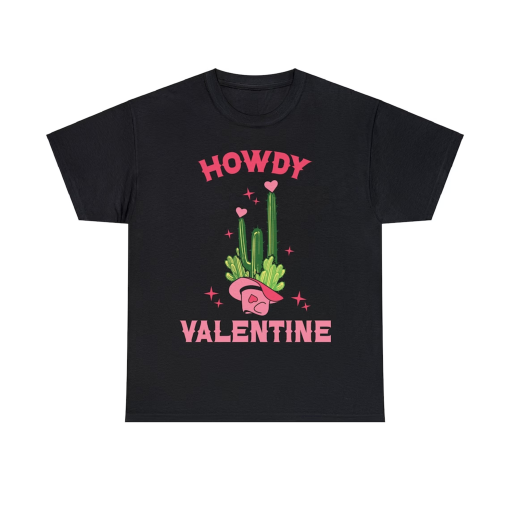 Cactus valentines shirt Western-Inspired Valentine’s Day Shirt – Trendy Cowboy Romance Tee for Couples