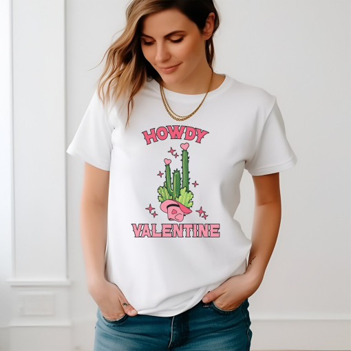 Cactus valentines shirt Western-Inspired Valentine’s Day Shirt – Trendy Cowboy Romance Tee for Couples