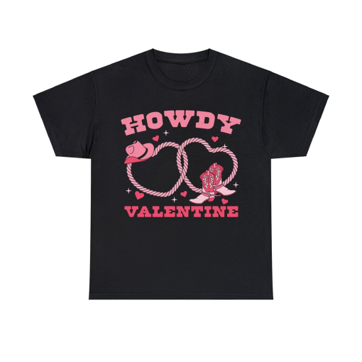 Howdy Valentine shirt Western-Inspired Valentine’s Day Shirt – Trendy Cowboy Romance Tee for Couples