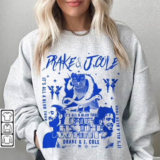 Drake J Cole Big As The What Tour 90s Rap Shirt, Bootleg Vintage It’s All Blur Tour Y2K Sweatshirt, Retro Hoodie 2011R MLUD