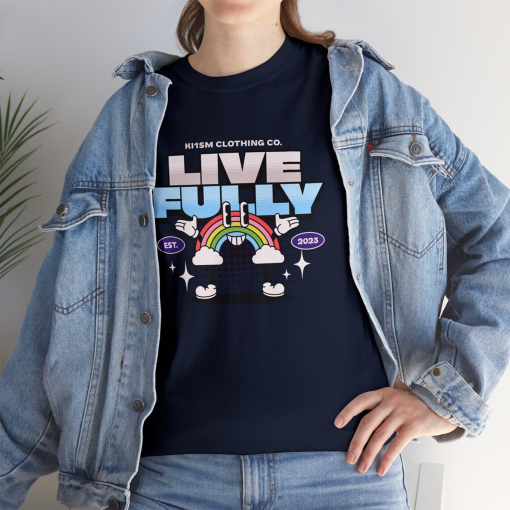 Live Fully in retro design: 90s style shirt