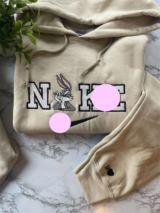 Embroidered Bunny Crewneck Sweater