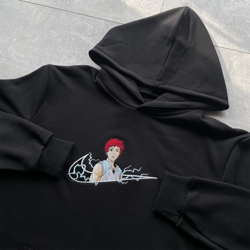 Anime Swoosh Embroidered Hoodie