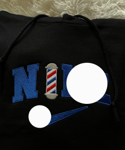 barber embroidered sweatshirt