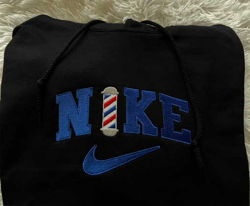 barber embroidered sweatshirt