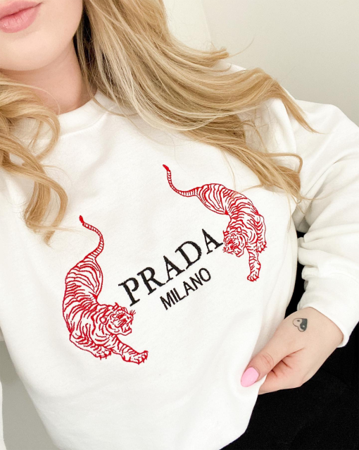 P.R.A.D.A  Girl Embroidered sweatshirt and Hoodie